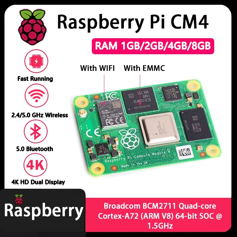 Raspberry Pi CM4 1GB/2GB/4GB/8 - đánh giá và giá Raspberry Pi Compute Module 4 8Gb 32Gb Emmc