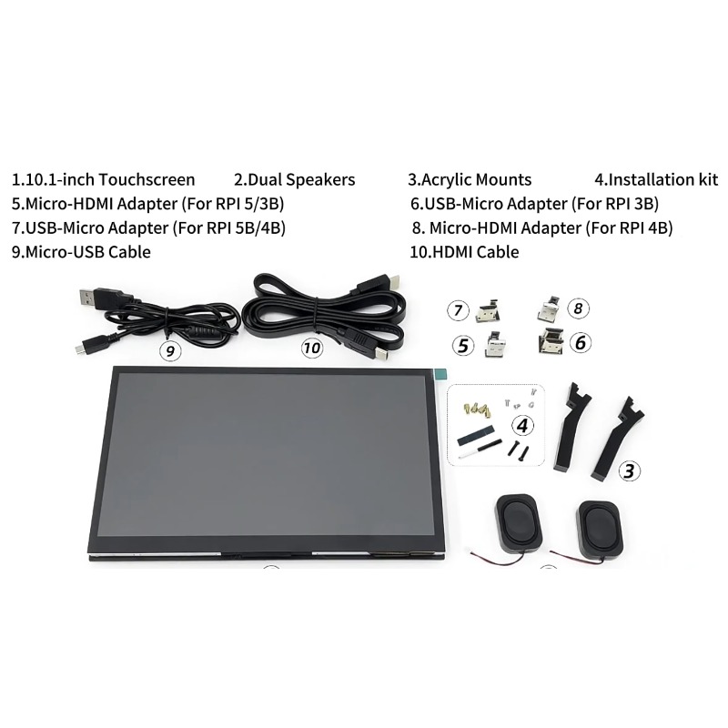10.1 Inch IPS 1024*600 LCD Dis - đánh giá và giá Raspberry Pi 10.1 Inch Capacitive Touch Screen Ips