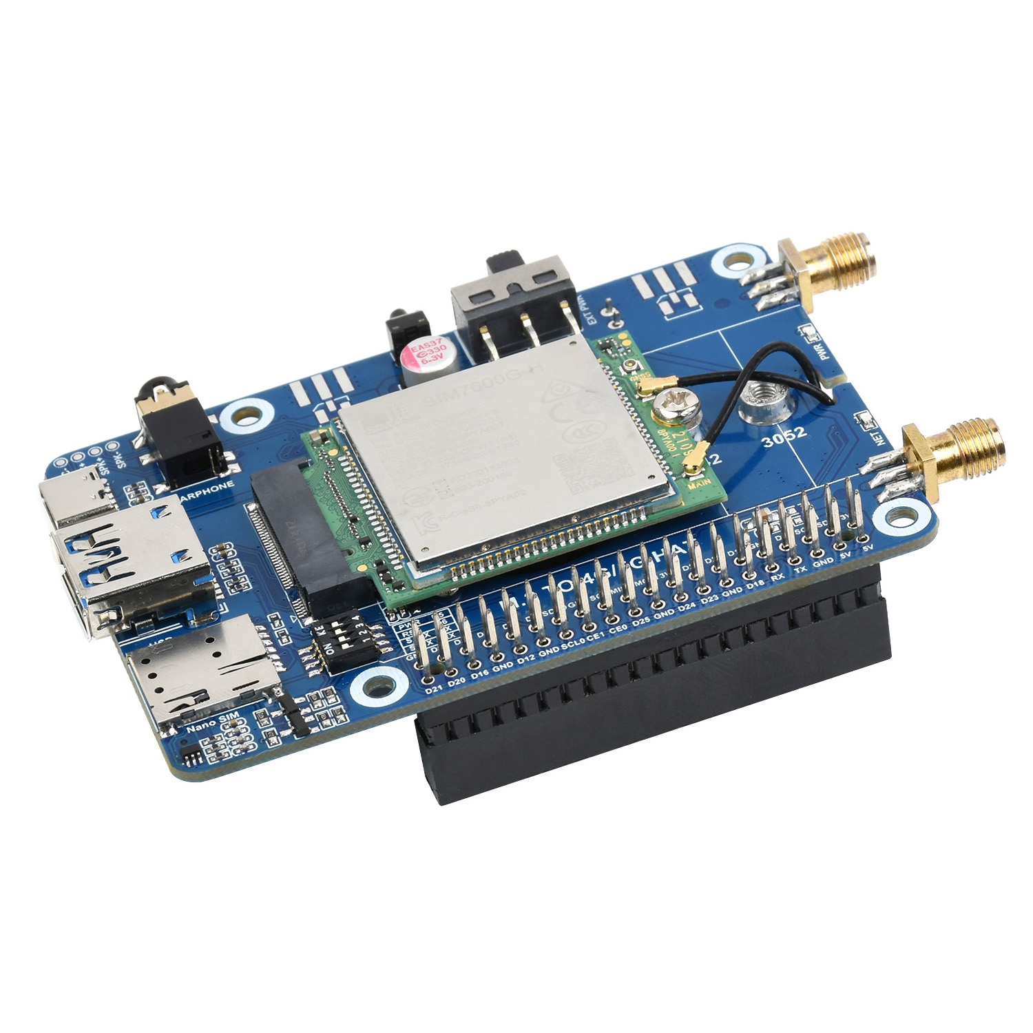 VivaChip Tech4G LTE GPS HAT Co - đánh giá và giá Raspberry Pi 4 8Gb Ram Kit